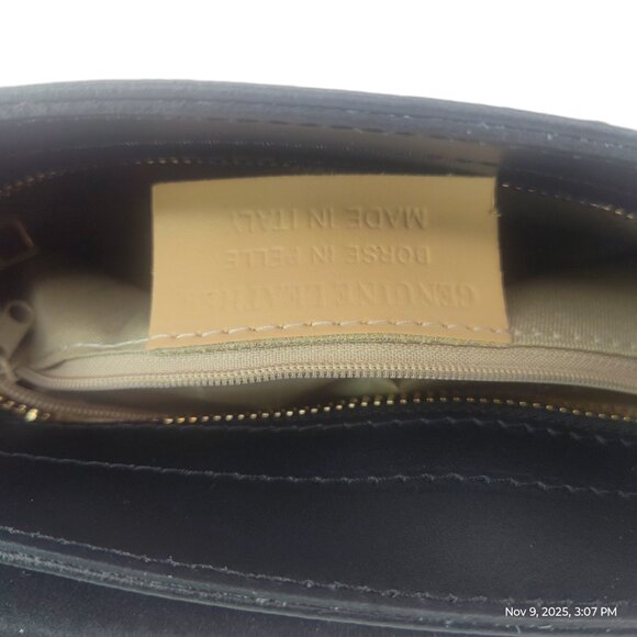 Charlie Leather Black "Mack" Small Half Moon Crossbody-Black Leather & Fur–NWT - Picture 7 of 11